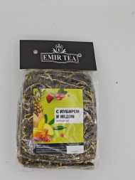 Фруктовый зеленый чай с Имбирем и мёдом листовой рассыпной с ягодами и фруктами Emir Tea 200 г