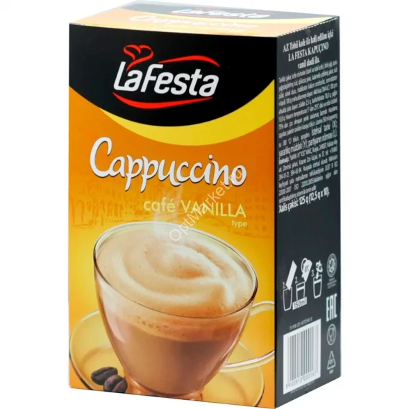 Кофе в пакетиках растворимый Капучино со вкусом ванили Lafesta 125 г