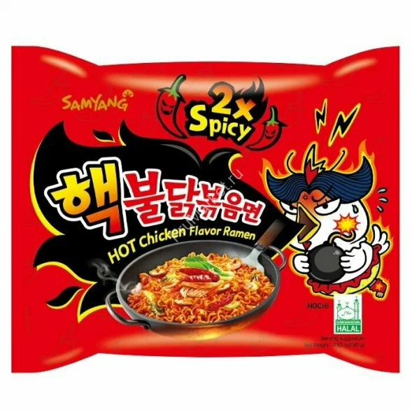 Лапша быстрого приготовления Самянг Hot Chicken Flavor Ramen 2x Spicy (очень острая) курица 140 г