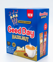 Кофе в пакетиках растворимый 3 в 1 Good Day Hazelnut 480 г