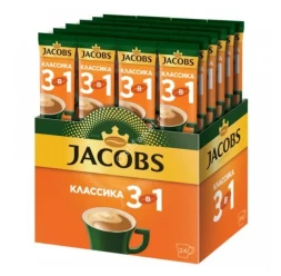 Кофе растворимый 3 в 1 Jacobs Original 24 пак. по 12гр